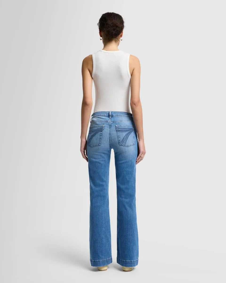 Dehnbare Mid-Rise-Jeans