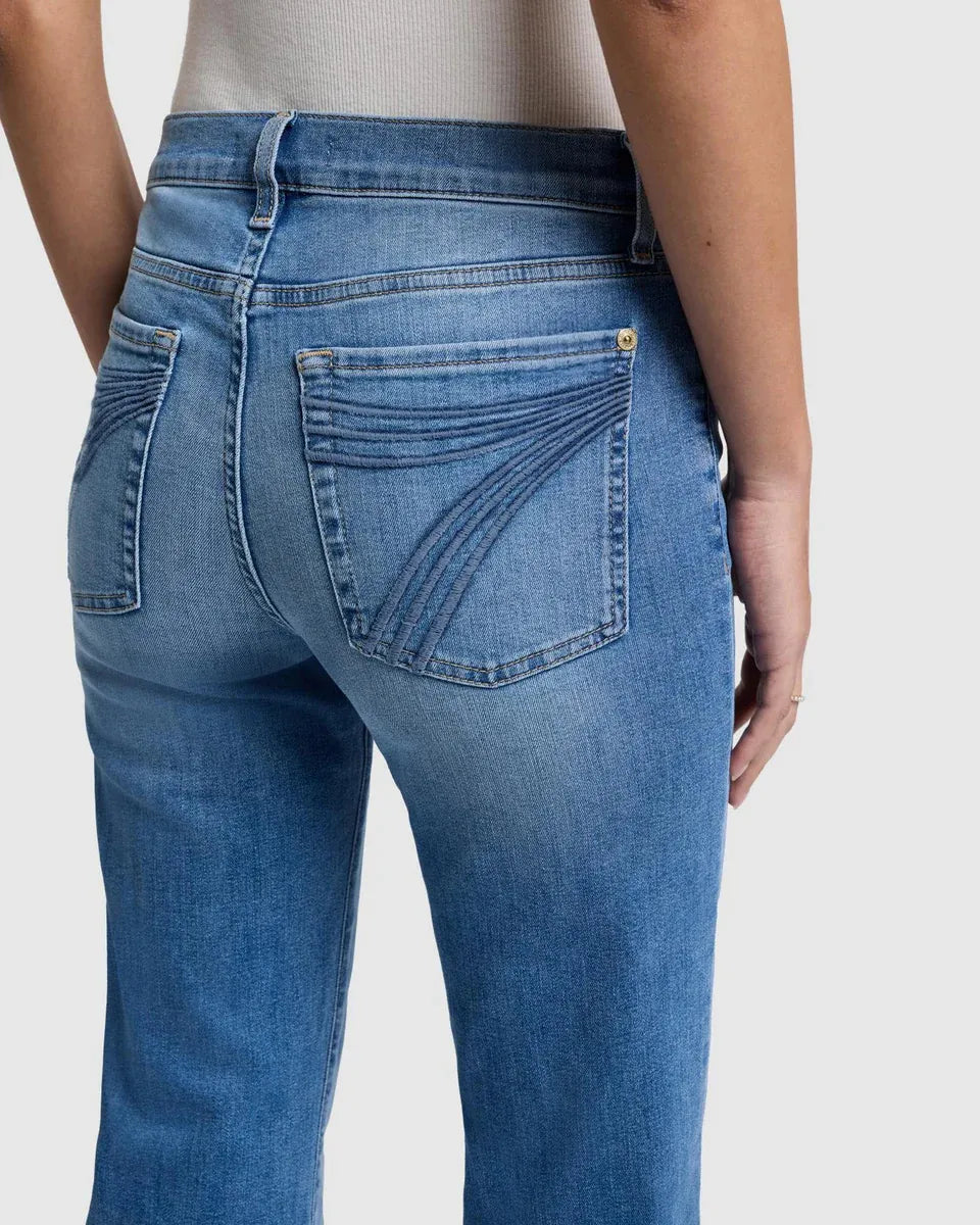 Dehnbare Mid-Rise-Jeans